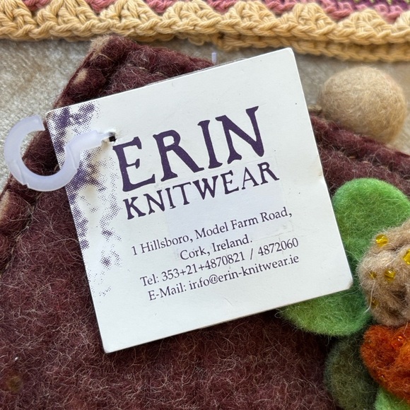 Brand New Erin Knitwear Handmade Wool Zip Coin Pouch & Granny Square Earband - Picture 4 of 16